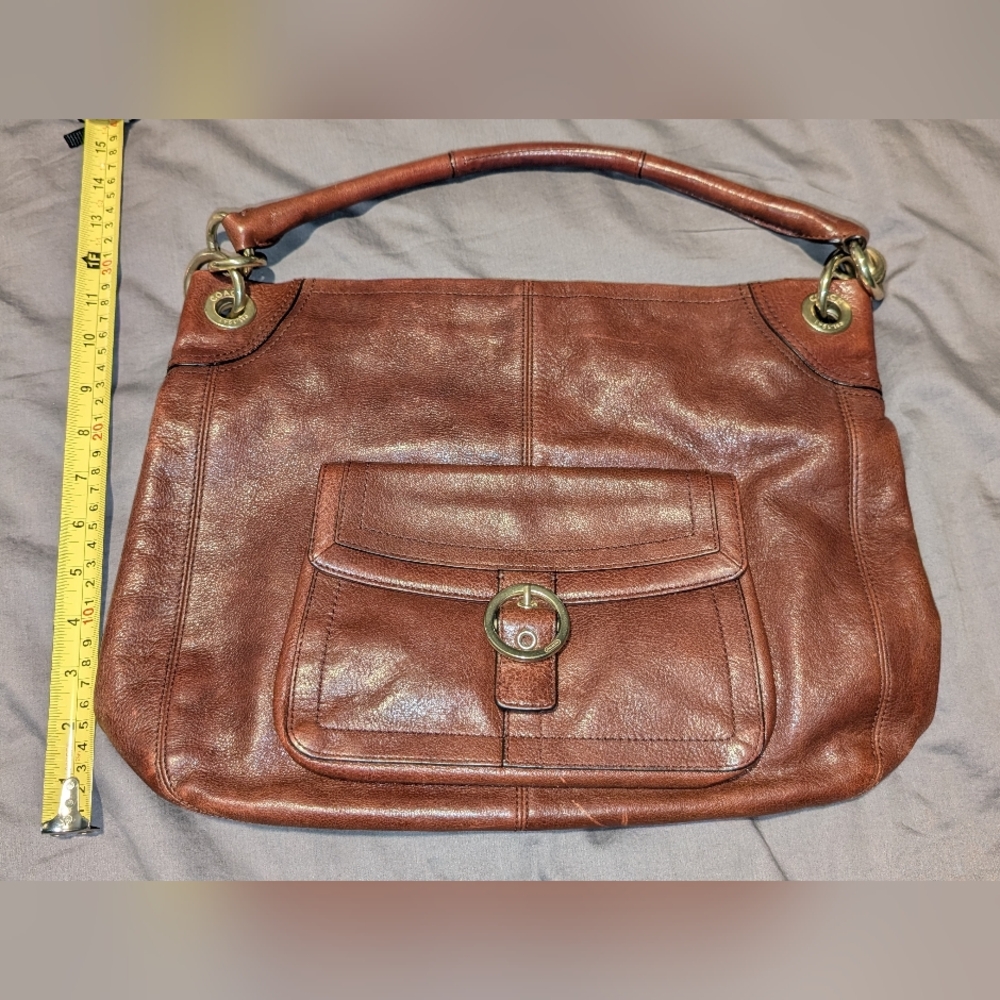 Leather Shoulder Bag in Brown - Picture 3 of 11
